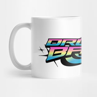 DRUM AND BASS  - Rainbow Y2K Chest logo (black/pink/blue) Mug